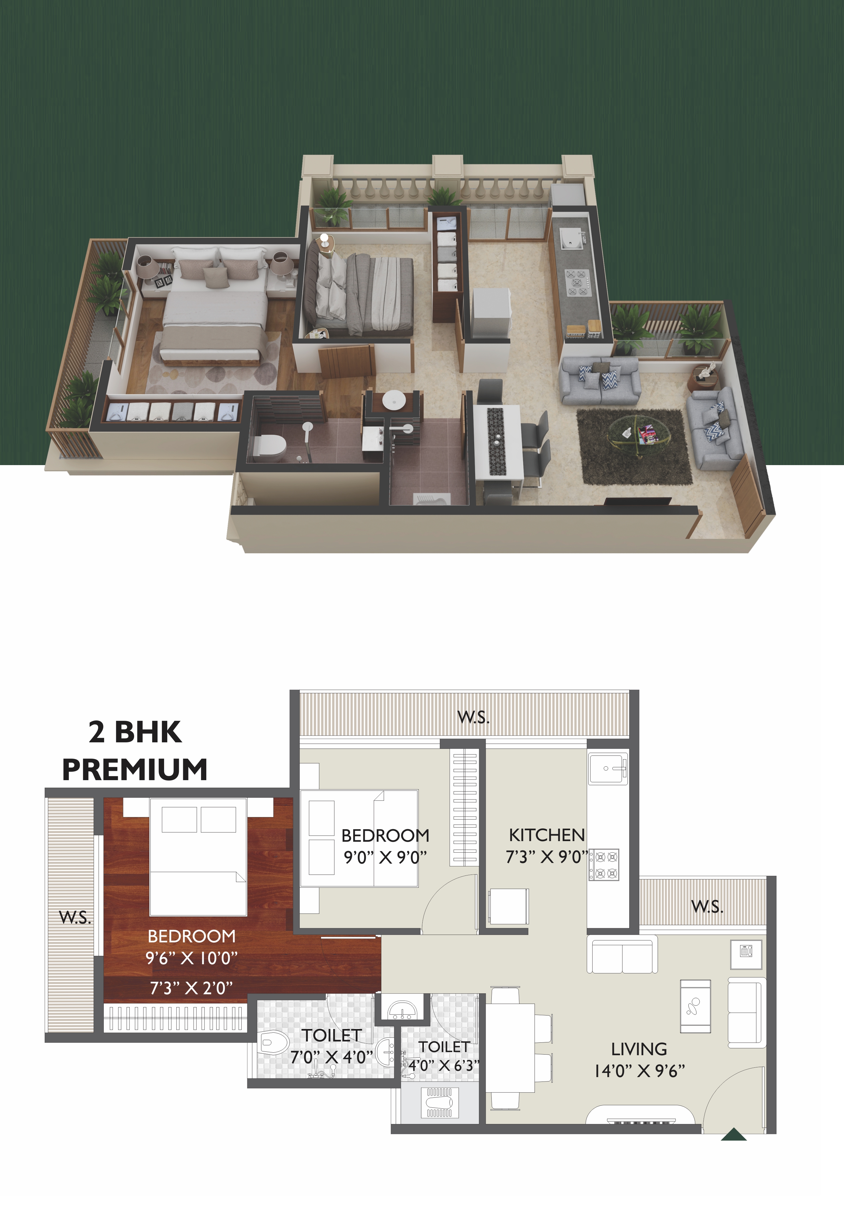 2 BHK Premium